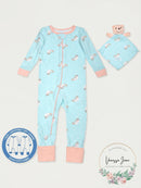 Max & Olivia Baby Girls 2-Pc. Fair-Isle-Print Pajama & Deer Blankie Baby Set