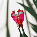 Velvet Claws Anatomical Heart Hair Clip | Red Heart Shaped Claw Clip