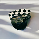 Velvet Claws Checkered Heart Hair Clip | Claw Clip in Velvet Travel Bag