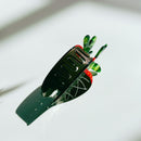 Velvet Claws Chocolate Covered Strawberry Hair Clip | Claw Clip in Velvet Travel Bag