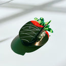 Velvet Claws Chocolate Covered Strawberry Hair Clip | Claw Clip in Velvet Travel Bag