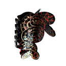 Velvet Claws Coiled Snake Claw in Brown Gold and Red Hair Clip | Claw Clip in Velvet Travel Bag