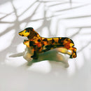 Velvet Claws Dachshund Dog Hair Claw | Claw Clip in Velvet Travel Bag