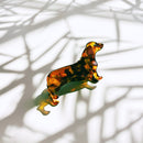 Velvet Claws Dachshund Dog Hair Claw | Claw Clip in Velvet Travel Bag