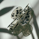 Velvet Claws French Floral Black Flowers Hair Claw