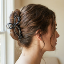 Velvet Claws Hair Clip | Coquette Bow in Black Hair Claw