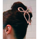 Velvet Claws Hair Clip | Coquette Bow in Pink Hair Claw