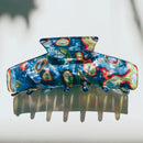 Velvet Claws Hair Clip | The Psychedelic in Blue Acid Trip Hair Claw