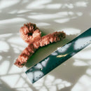 Velvet Claws Hair Clip | Triangle Plush in Copper Mauve Faux Fur Hair Claw