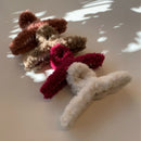 Velvet Claws Hair Clip | Triangle Plush in Faux Fur White Hair Claw