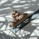 Velvet Claws Hair Clip | Triangle Plush in Teddy Bear Brown Faux Fur Hair Claw