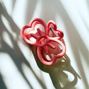 Velvet Claws Hello Cat Pink Bow Hair Clip | Claw Clip in Velvet Travel Bag