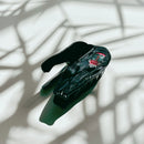 Velvet Claws Mandrill Ape Hair Claw in Black | Claw Clip in Velvet Travel Bag