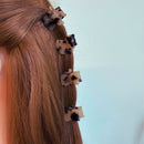 Velvet Claws Mini Kitty Claw Set of 4 | Hair Claw Clip in Velvet Travel Bag