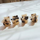 Velvet Claws Mini Kitty Claw Set of 4 | Hair Claw Clip in Velvet Travel Bag