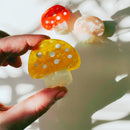 Velvet Claws Mini Mushroom Hair Clip in Orange