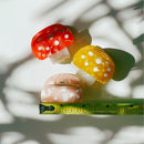 Velvet Claws Mini Mushroom Hair Clip in Red