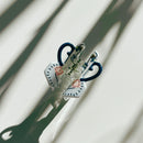 Velvet Claws Mini White Tea Cup with Blue Flowers Hair Claw