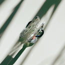 Velvet Claws Mini White Tea Cup with Blue Flowers Hair Claw