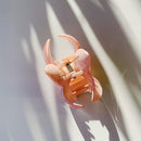 Velvet Claws Peach Flower Hair Claw