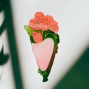 Velvet Claws Pink Flower Bouquet Mini Hair Claw