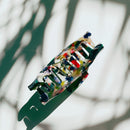 Velvet Claws Rectangular Mini Claw in Ancient Mosaic | Claw Clip in Velvet Travel Bag