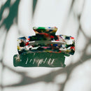 Velvet Claws Rectangular Mini Claw in Ancient Mosaic | Claw Clip in Velvet Travel Bag