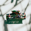 Velvet Claws Rectangular Mini Claw in Ancient Mosaic | Claw Clip in Velvet Travel Bag