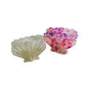 Velvet Claws Seashell Claw Set of 2: Pearl and Purple | Hair Claw Clip in Velvet Travel Bag