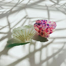 Velvet Claws Seashell Claw Set of 2: Pearl and Purple | Hair Claw Clip in Velvet Travel Bag