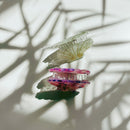 Velvet Claws Seashell Claw Set of 2: Pearl and Purple | Hair Claw Clip in Velvet Travel Bag