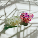 Velvet Claws Seashell Claw Set of 2: Pearl and Purple | Hair Claw Clip in Velvet Travel Bag