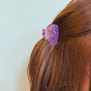 Velvet Claws Seashell Claw Set of 2: Pearl and Purple | Hair Claw Clip in Velvet Travel Bag