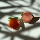 Velvet Claws Set of 4 ππππ Mini Peach Hair Clips | Claw Clips in Velvet Travel Bag