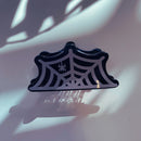 Velvet Claws Spider and Web Mini Hair Claw | Claw Clip in Velvet Travel Bag