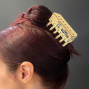 Velvet Claws Stick of Salted Butter Hair Claw | Yellow Claw Clip in Velvet Travel Bag