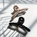 Velvet Claws Ultra Profesh Satin Wrapped Thin Hair Claw in Bronze | Claw Clip in Velvet Travel Bag