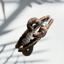 Velvet Claws Ultra Profesh Satin Wrapped Thin Hair Claw in Bronze | Claw Clip in Velvet Travel Bag