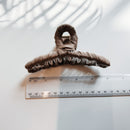 Velvet Claws Ultra Profesh Satin Wrapped Thin Hair Claw in Bronze | Claw Clip in Velvet Travel Bag