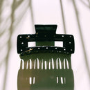 Velvet Claws Uptown Lady in Black Dot Hair Clip | Claw Clip in Velvet Travel Bag