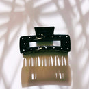 Velvet Claws Uptown Lady in Black Dot Hair Clip | Claw Clip in Velvet Travel Bag