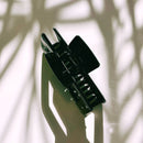 Velvet Claws Uptown Lady in Black Dot Hair Clip | Claw Clip in Velvet Travel Bag