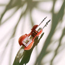 Velvet Claws Violin Hair Claw | Music Lover Claw Clip in Velvet Travel Bag