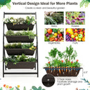4-Tier Vertical Raised Garden Bed with 4 Containers and Drainage Holes