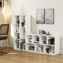 Vertical or Horizontal Freestanding Bookshelf with 7 Compartments