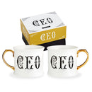 Victorian Style CEO Porcelain Mug with Gilded Handle