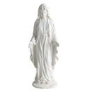 Virgin Mary Statue 29.5 inch Tall Outdoor Religious Sculpture with Aged Finish