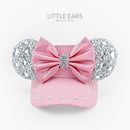 Pink & Silver Sparkle Mickey Visor