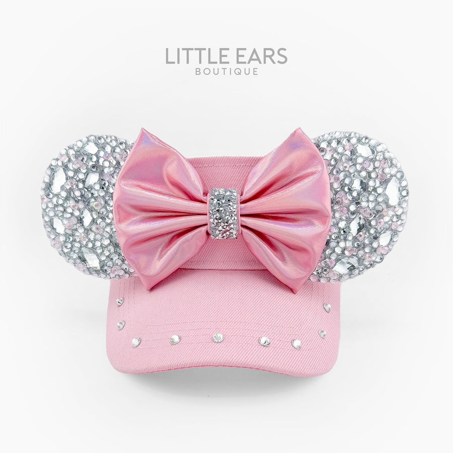 Pink & Silver Sparkle Mickey Visor