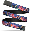Web Belt Blank Black Buckle - THE APOTHECARY DIARIES Jinshi and Maomao Pose and Title Logo Purple Webbing